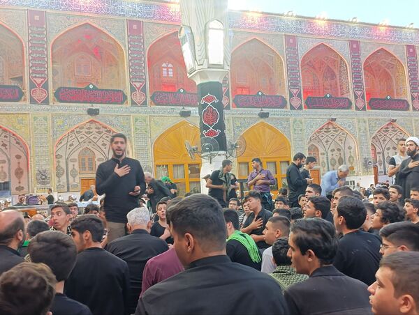 مراسم وداع کاروان فرستادگان امام رضا علیه السلام در نجف