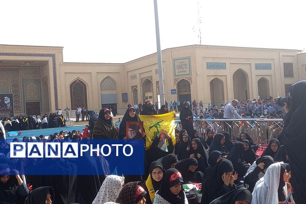 حضور پرشور دختران زینبی در تجمع دانش‌آموزی حمایت از جبهه مقاومت اسلامی