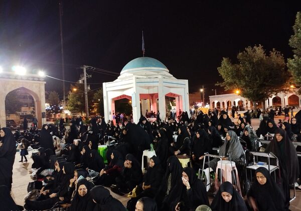 عزاداری  شب تاسوعای حسینی در مسجد شهدای گمنام 