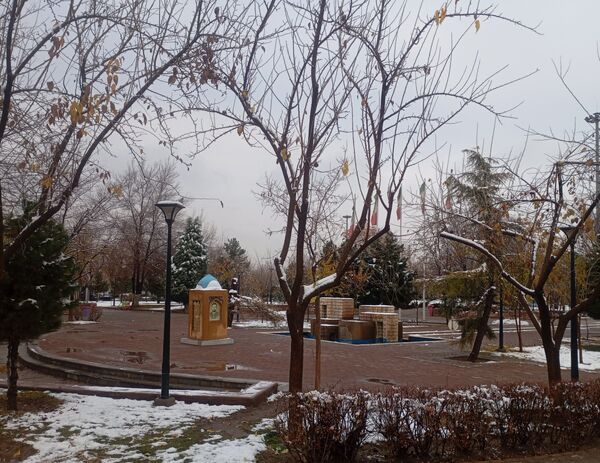 بارش برف در شهر زیبای مشهد 