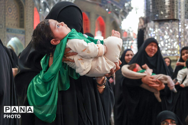 آیین معنوی «شیرخوارگان حسینی» در حرم مطهر رضوی
