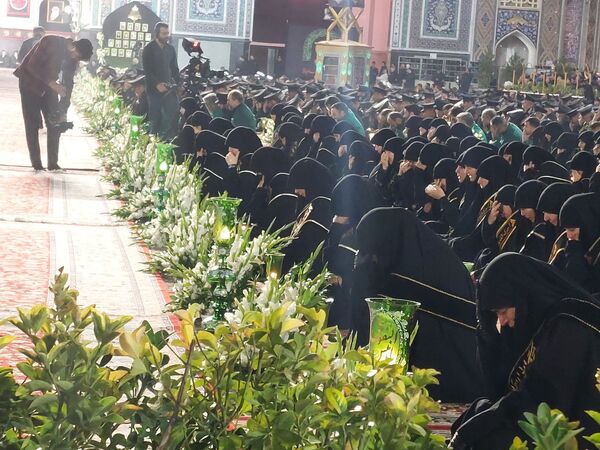 مراسم خطبه خوانی شام شهادت امام رضا(ع) در ایوان ولیعصر صحن پیامبر اعظم (ص)