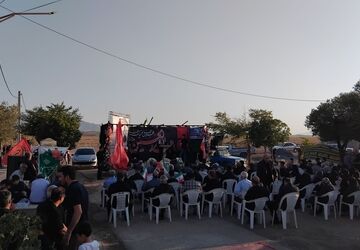 مراسم نمادین وداع با رهبر شهید ایران