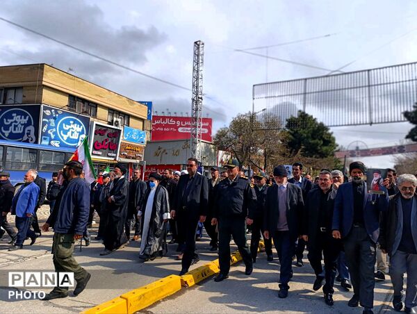 راهپیمایی خشم و نصر مردم نیشابور 