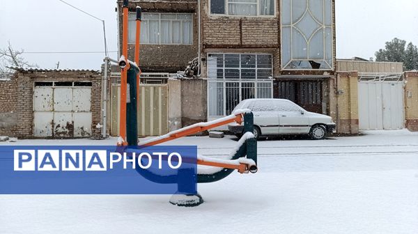 بارش نعمت الهی برف در شهرستان زیبای نیشابور 