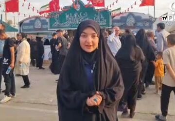  عشق در پیاده روی موکب های اربعین در استان ایلام