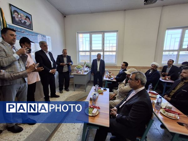 آیین افتتاح مدرسه شش کلاسه مرحوم کاووسی شهرستان خلیل‌آباد 