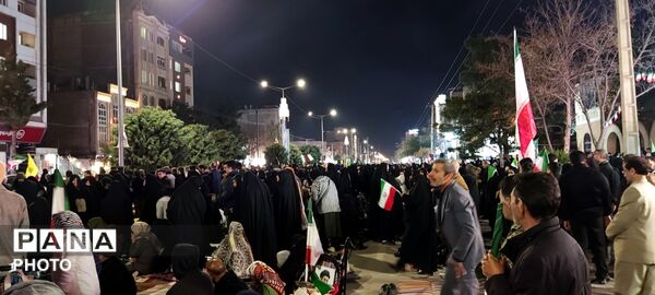  اجتماع پرشور مردم مومن و شهید پرور در بلوار فضل