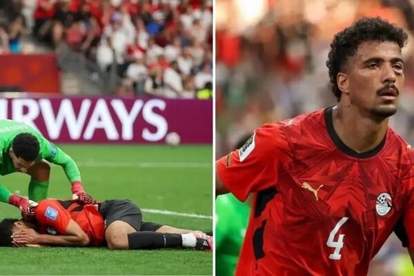 مدافع مصر ضربه مغزی شد/ عبدالمجید بازی با ایران را از دست داد