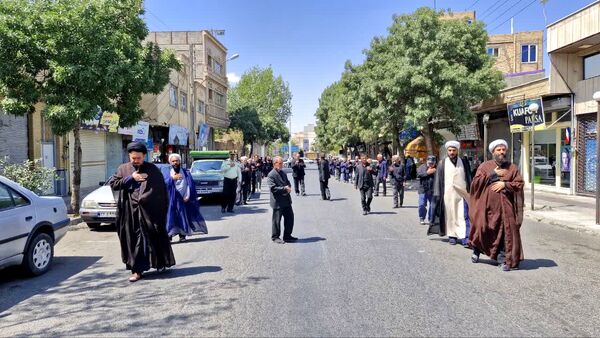 مراسم سوگواری و عزاداری خیابانی ۲۸ صفر در اهر 