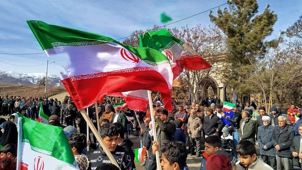 راهپیمایی پرشور ۲۲ بهمن در جلگه رخ 