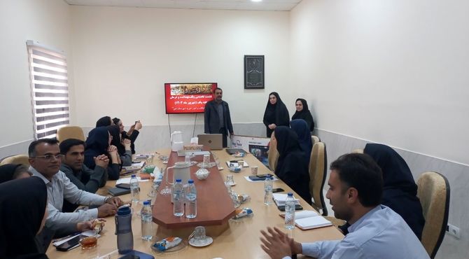 نشست تخصصی اداره اوقاف و امور خیریه شهرستان جم و شبکه بهداشت و درمان شهرستان 