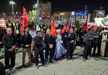 تجمع مردم میناب در گرامیداشت شهدای شهر کوهستک