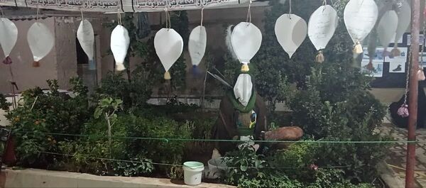 برپایی نمایشگاه در مسیر بهشت در فدافن