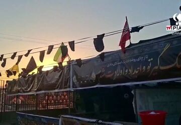 تجلی شکوه خدمت در موکب شهدای روستای کی‌کیان
