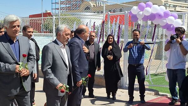 افتتاح زمین چمن هنرستان تربیت بدنی محمد شهرستانی ناحیه ۶ مشهد