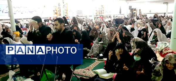 مراسم اعتکاف مادر دختری در مسجد صاحب الزمان آشخانه