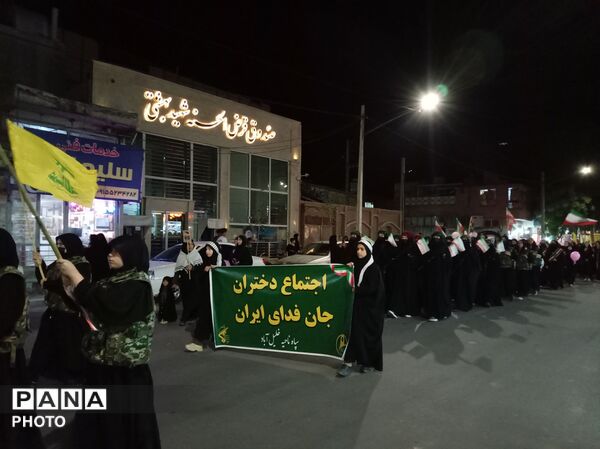 رژه نظامی دختران جان فدای شهرستان خلیل آباد