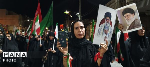 مراسم راهپیمایی و عزاداری برای تشییع رهبر شهید در گچساران 