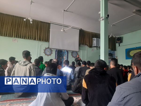 اولین مراسم زیارت عاشورای  دبیرستان شاهد ابوذر غفاری نیشابور به‌مناسبت شهادت شهید سید حسن نصرالله 