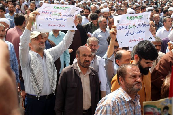 اعلام انزجار مردم قم از جنایات رژیم صهیونیستی در جمعه خشم