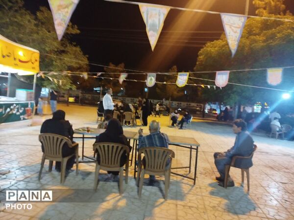 زمزمه‌ی ولایت و شکوه خدمت در موکب مرام مهدوی در شب غدیر