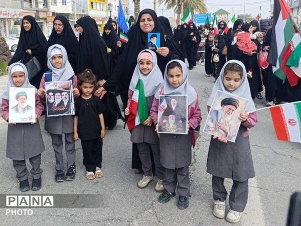 فرزندان انقلاب شهرستان شهیدپرور لامرد در روز قدس
