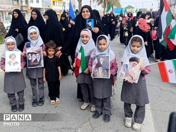 فرزندان انقلاب شهرستان شهیدپرور لامرد در روز قدس