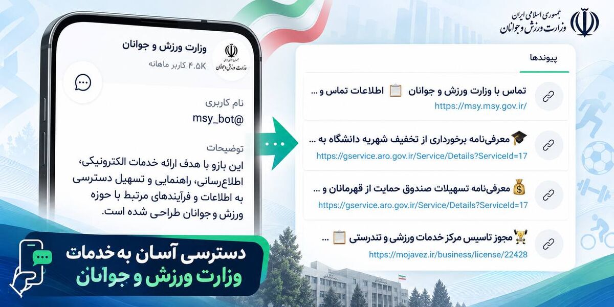 وزارت ورزش و جوانان با 11 خدمت، رتبه نخست ارائه خدمات از طریق سکوهای بومی را کسب کرد