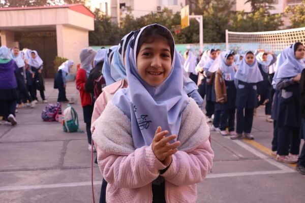 صبحگاه دانش در دبستان رجبی گرگان