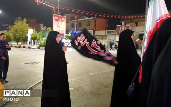 تجدید میثاق عزاداران زرقانی در شب عاشورای حسینی
