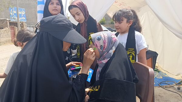 برپایی موکب توسط دانش‌آموزان در آشخانه