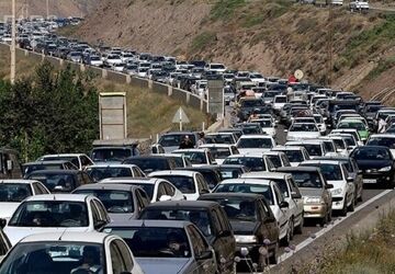 ترافیک سنگین در محور چالوس با وجود یک‌طرفه شدن مسیر