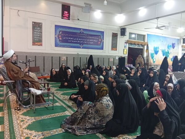 مراسم شهادت حضرت زینب کبری در جمع معتکفین مسجد فاطمیه نیشابور