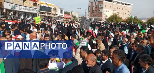 راهپیمایی پرشور مردم جیرفت