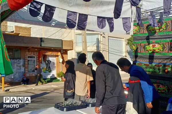 موکب فرهنگیان زرقان در خدمت سوگواران حسینی