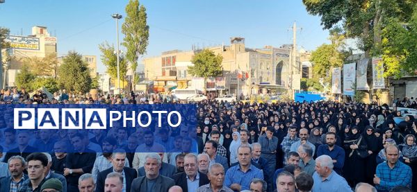 وداع باشکوه مردم قروه با پیکر مطهر شهید ایوب شیری