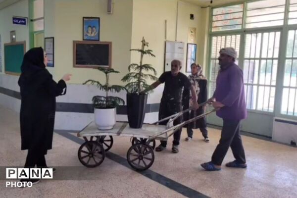 آماده‌سازی دبیرستان شبانه‌روزی ام‌البنین(س) فیروزآباد برای بازگشایی