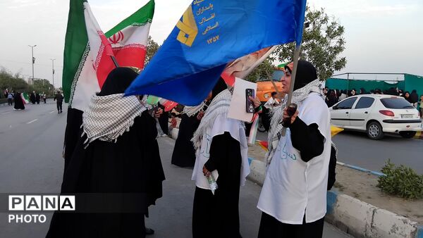 رژه باشکوه دختران جان‌فدا؛ جلوه‌ای از غرور، اقتدار و عشق به وطن