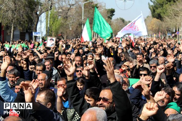 اجتماع خونخواهی رهبر شهید در نیشابور