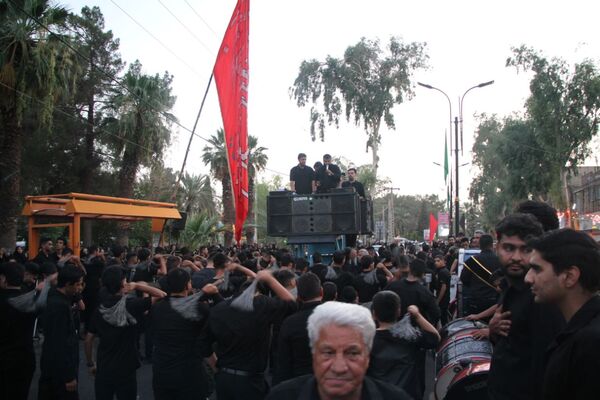 مراسم زنجیر زنی در شهرستان بم 