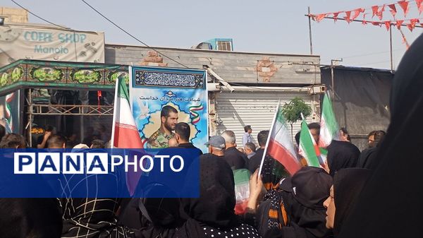 آیین تشییع شهید مرتضی جمالی در فردیس