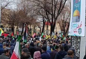 حضور پرشور مردم روزه دار شهرکرد در راهپیمایی روز قدس