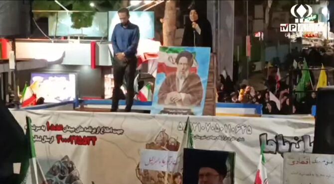 رجزخوانی نماینده دختران خبرنگار پانا در تجمعات شبانه کاشمر