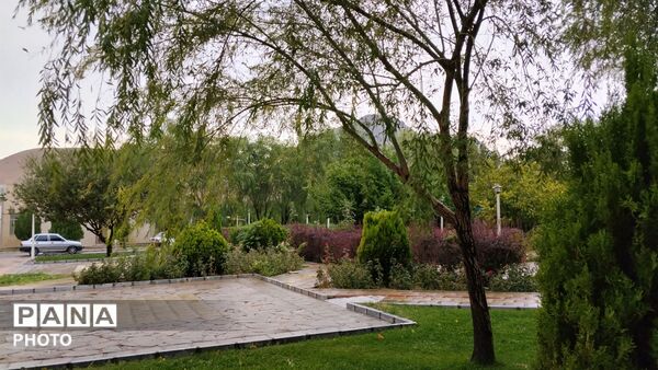 نخستین بارش باران پاییزی در شهر زیبای مهاجران 
