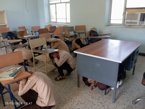 نواخته شدن زنگ پدافند غیرعامل در مدارس بشاگرد