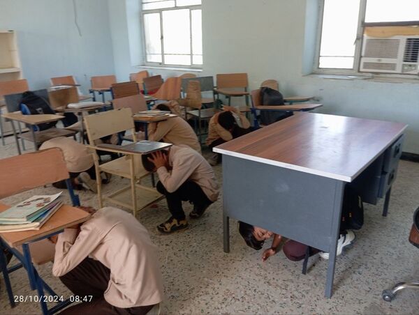 نواخته شدن زنگ پدافند غیرعامل در مدارس بشاگرد