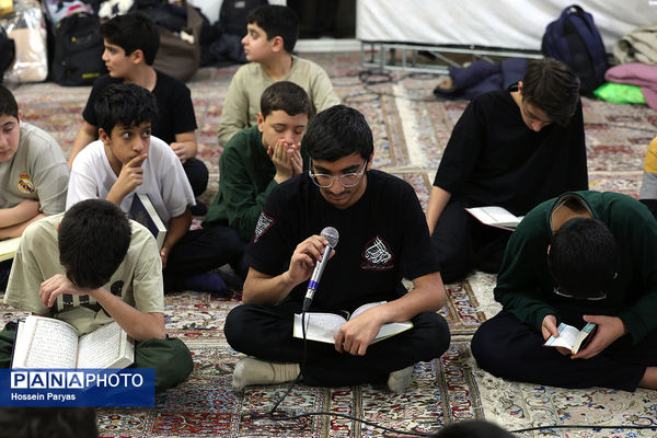 اعتکاف دانش‌آموزی در مسجد جامع امام جعفر صادق(ع) اقدسیه
