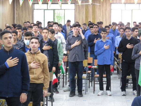 مراسم اولین سالگرد طوفان الاقصی در مدارس البرز