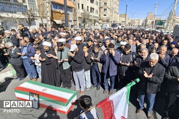 تشییع پیکر شهید حملات آمریکایی صهیونی، "شهید جواد انصاری" در باقرشهر 